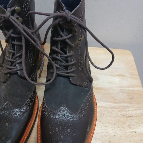 Cole Haan Air Harrison Brown Wingtip Boot Leather Lace up C10756 Men\'s 8.5M main image 11